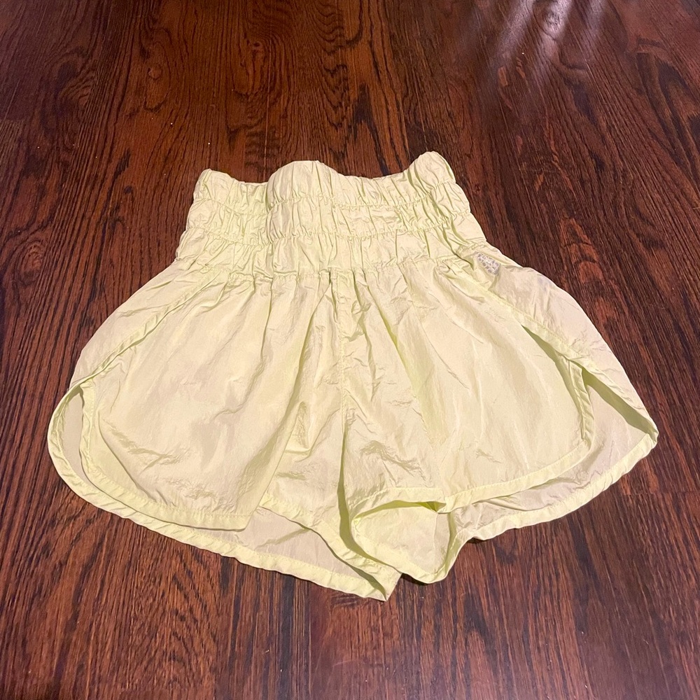 Free people, movement athletic shorts. Neon green/yellow.